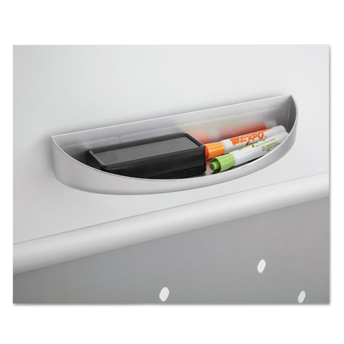 Rumba Whiteboard Collaboration Screen Accessory Tray, 12.25" x 3.5" x 2.25", Silver