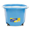 EZ-Glide Bucket on Wheels, 5 qt, Blue