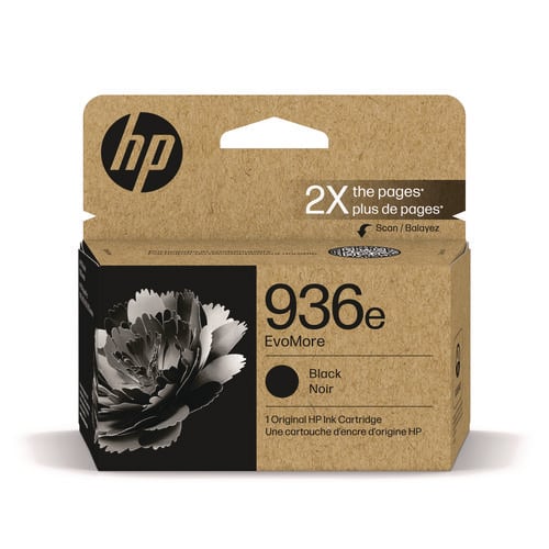 HP EvoMore 936e Original High Yield Inkjet Ink Cartridge - Black - 1 Each