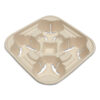 Fiber Cup Carriers, 8 oz to 22 oz, Four Cups, Natural, 600/Carton