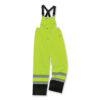 GloWear 8918BK Class E Hi-Vis Rain Bibs Black Bottom, 4X-Large, Lime