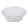 Newspring VERSAtainer Microwavable Containers, Round, 16 oz, 6 x 6 x 1.5, White/Clear, Plastic, 150/Carton