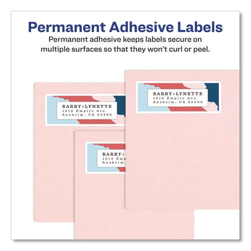Mini-Sheets Mailing Labels, Inkjet/Laser Printers, 2 x 4, White, 4/Sheet, 25 Sheets/Pack