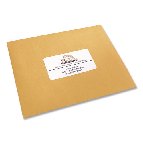 Mini-Sheets Mailing Labels, Inkjet/Laser Printers, 2 x 4, White, 4/Sheet, 25 Sheets/Pack