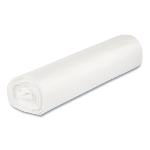 Low-Density Commercial Can Liners, 16 gal, 0.5 mil, 24" x 32", White, Interleaved Roll, 50 Bags/Roll, 10 Rolls/Carton