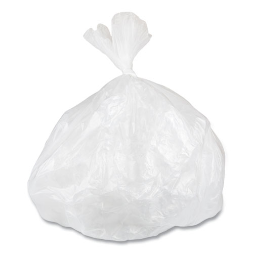 Low-Density Commercial Can Liners, 16 gal, 0.5 mil, 24" x 32", White, Interleaved Roll, 50 Bags/Roll, 10 Rolls/Carton