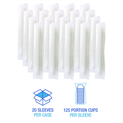 Souffle/Portion Cups, 3.25 oz, Plastic, Translucent, 2,500/Carton
