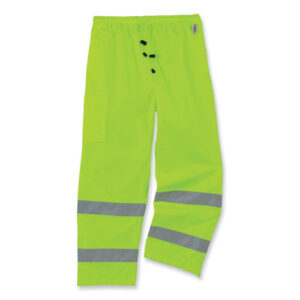 GloWear 8915 Class E Hi-Vis Rain Pants, X-Large, Lime