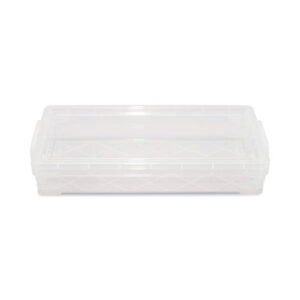 Super Stacker Pencil Box, 8.25" x 3.75" x 1.5", Clear