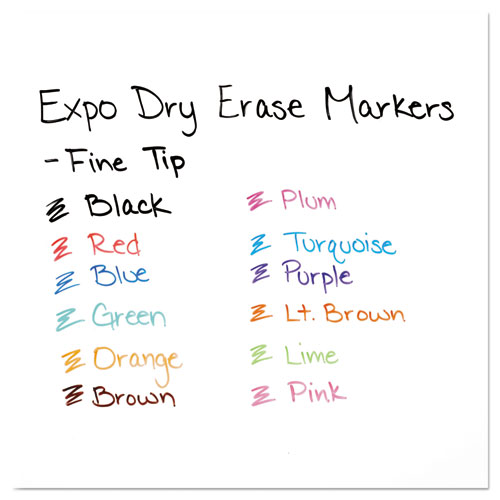 Low-Odor Dry Erase Marker Office Value Pack, Fine Bullet Tip, Assorted Colors, 36/Pack