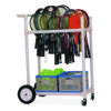 All-Terrain ABS Racket Cart, 20" Wide x 33" Long, White