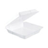 Insulated Foam Hinged Lid Containers, 9.3 x 9.5 x 3, White, 200/Pack, 2 Packs/Carton