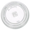 Portion Cup Lids, Fits 1.5 oz to 2.5 oz Portion Cups, Plastic, Clear, 125/Sleeve, 20 Sleeves/Carton