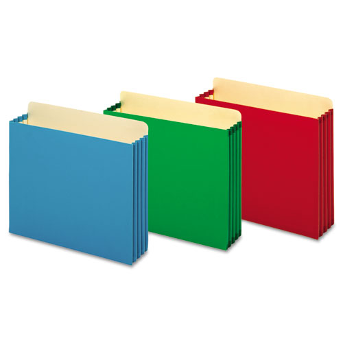 File Cabinet Pockets, 3.5" Expansion, Letter Size, Blue, 10/Box - Image 2