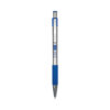 F-301 Ballpoint Pen, Retractable, Fine 0.7 mm, Blue Ink, Stainless Steel/Blue Barrel, 2/Pack