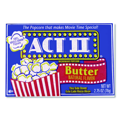 Microwave Popcorn, Butter, 2.75 oz Bag, 36/Carton