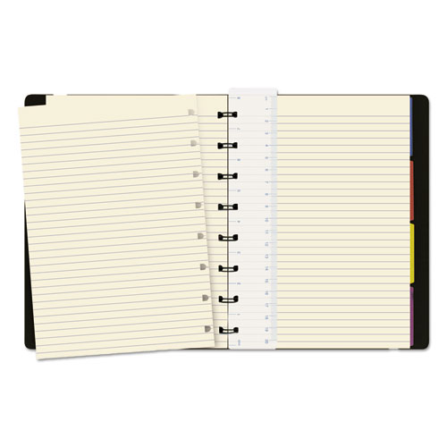 Notebook, 1-Subject, Medium/College Rule, Black Cover, (112) 8.25 x 5.81 Sheets