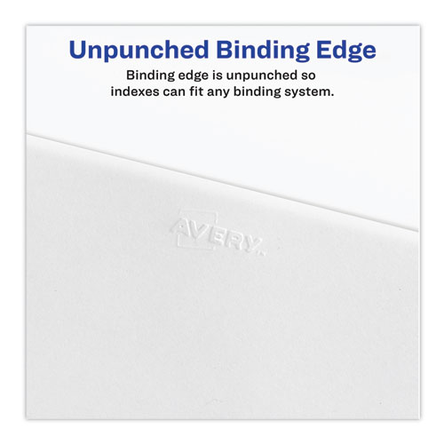 Preprinted Legal Exhibit Side Tab Index Dividers, Avery Style, 10-Tab, 17, 11 x 8.5, White, 25/Pack, (1017)
