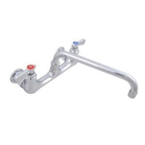 WorkForce Standard Duty Faucet, 8" Height/10" Reach, Chrome-Plated Brass