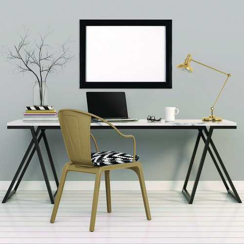 Home Decor Magnetic Dry Erase Board, 23" x 17", White Surface, Black Wood Frame