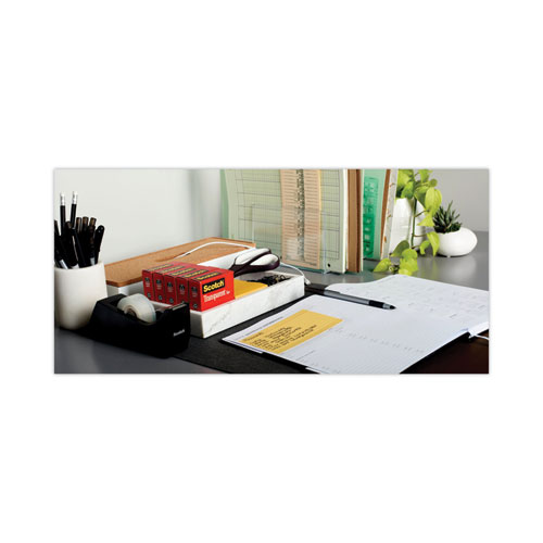 Transparent Tape Value Pack with Black Dispenser, 1" Core, 0.75" x 83.33 ft, Transparent