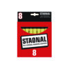 Staonal Marking Crayons, Black, 8/Box