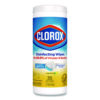 Disinfecting Wipes, Bleach Free Cleaning Wipes, 1-Ply, 7 x 8, Crisp Lemon, White, 35/Canister