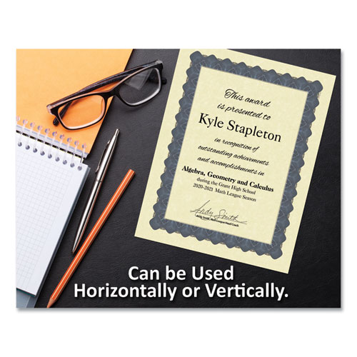 Metallic Border Certificates, 11 x 8.5, Ivory/Blue with Blue Border, 100/Pack