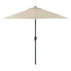Outdoor Umbrella with Tilt Mechanism, 102" Span, 94" Long, Tan Canopy, Black Handle