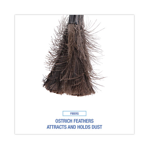 Ostrich Feather Duster, 9" to 14" Retractable Plastic Handle