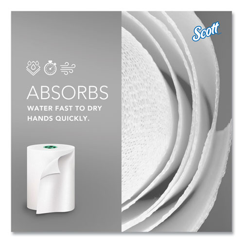 Pro Hard Roll Paper Towels with Absorbency Pockets, for Scott Pro Dispenser, Green Core Only, 1-Ply, 7.5" x 900 ft,6 Rolls/CT