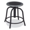 6800 Series Height Adjustable Metal Seat Swivel Stool, Supports Up to 300 lb, 18" to 24" Seat Height, Black Seat/Base