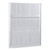 Luxe Magazine Rack, 9 Compartments, 31.75w x 5d x 41h, Clear/Silver