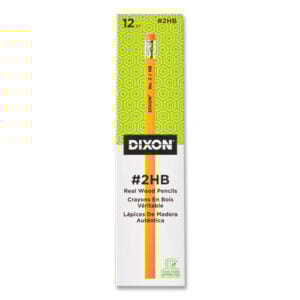 No. 2 Pencil, HB (#2), Black Lead, Yellow Barrel, Dozen