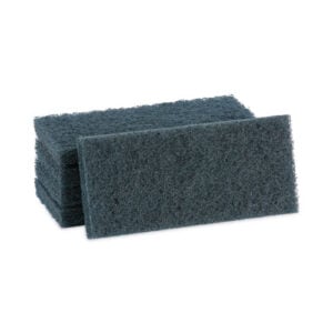 Medium-Duty Scouring Pad, 10 x 4.63, Blue, 20/Carton