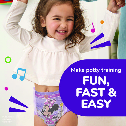 Pull Ups Learning Designs Potty Training Pants for Girls, Size 6, 4T-5T, 38 lbs to 50 lbs, 74/Carton
