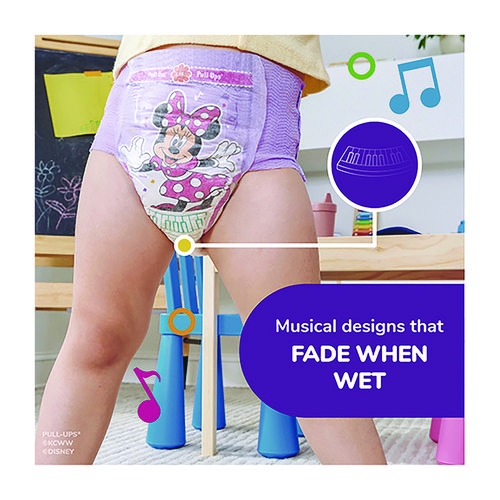 Pull Ups Learning Designs Potty Training Pants for Girls, Size 6, 4T-5T, 38 lbs to 50 lbs, 74/Carton