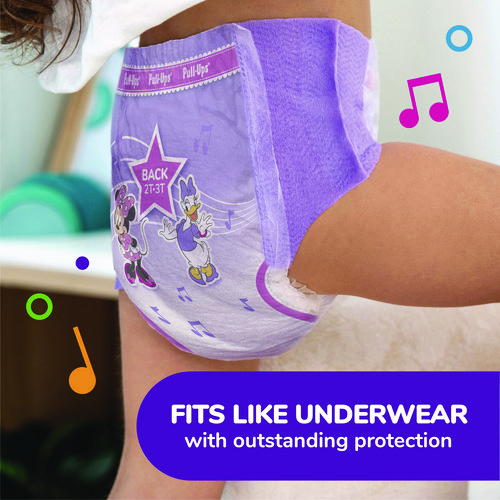 Pull Ups Learning Designs Potty Training Pants for Girls, Size 6, 4T-5T, 38 lbs to 50 lbs, 74/Carton