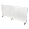 Clear Partition Extender with Attached Clamp, 48 x 3.88 x 18, Thermoplastic Sheeting