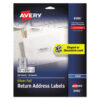 Foil Mailing Labels, Inkjet Printers, 0.75 x 2.25, Silver, 30/Sheet, 10 Sheets/Pack
