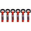 Squids 3707 Web Tool Tether Attachment w/ Non-Conductive D-Ring Tool Tails, 2 lb Max Working Capacity, 3.5", Orange, 6/Pack