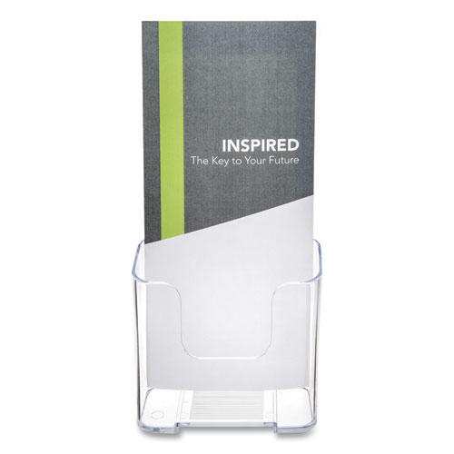 DocuHolder for Countertop/Wall-Mount, Leaflet Size, 4.37w x 3.25d x 3.87h, Clear