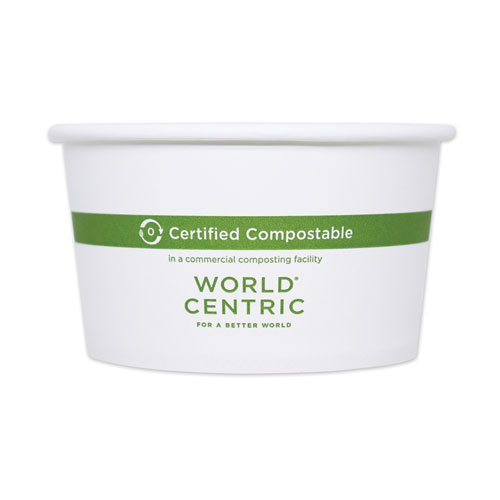 Paper Bowls, 16 oz, 4.4" Diameter x 3" h, White, 500/Carton