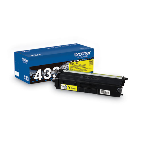 Brother TN433Y Original High Yield Laser Toner Cartridge - Yellow - 1 Each