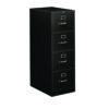 310 Series Vertical File, 4 Legal-Size File Drawers, Black, 18.25" x 26.5" x 52"