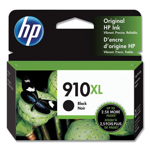 HP 910XL (3YL65AN) Original High Yield Inkjet Ink Cartridge - Black - 1 Each