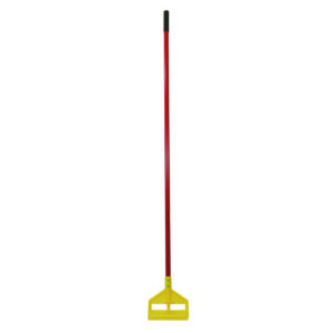 Invader Fiberglass Side-Gate Wet-Mop Handle, 60", Red/Yellow