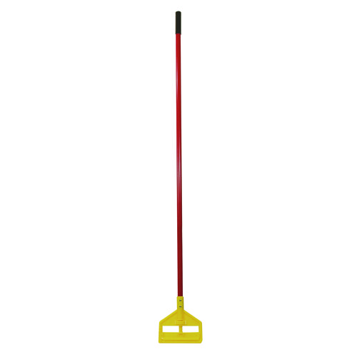 Invader Fiberglass Side-Gate Wet-Mop Handle, 60", Red/Yellow