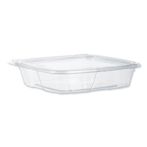 ClearPac SafeSeal Tamper-Resistant/Evident Containers, Flat Lid, 35 oz, Clear, Plastic, 100/Bag, 2 Bags/Carton