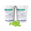 Detergent/Disinfectant, Lemon Scent, 0.5 oz Packet, 90/Tub, 2 Tubs/Carton